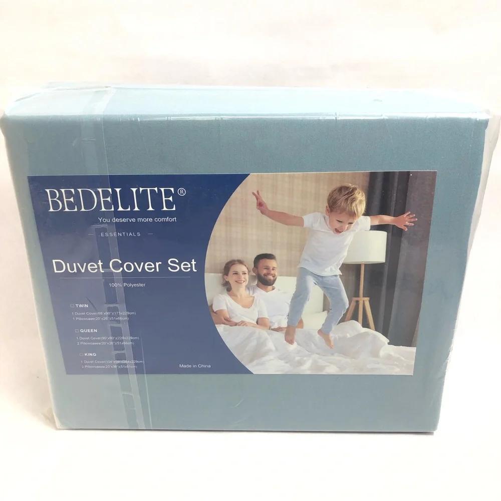 Bedelite King Duvet Cover Super Soft & Comfortable Bedding Set Grayish